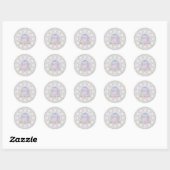 Sticker Rond Aimer Machine à coudre Pastel Grey (Feuille)