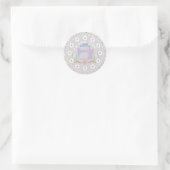 Sticker Rond Aimer Machine à coudre Pastel Grey (Sac)