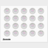 Sticker Rond Aimer Machine à coudre Pastel Grey (Feuille)