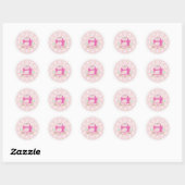Sticker Rond Aimer Machine à coudre Pastel Peach (Feuille)