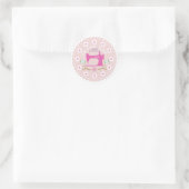 Sticker Rond Aimer Machine à coudre Pastel Peach (Sac)