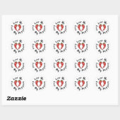 Sticker Rond Aimer mes poivrons (Feuille)