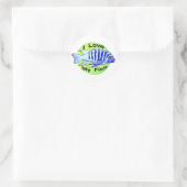 Sticker Rond Aimer mon poisson (Sac)