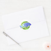 Sticker Rond Aimer mon poisson (Enveloppe)