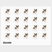 Sticker Rond Aimer Papillon Chien Chien Chien Chien Salut, Pens (Feuille)