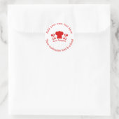 Sticker Rond Aimer to Cook Chef Casquette Bon Appetit (Sac)