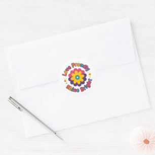 Sticker Rond Aimez avec fierté, brillez fort – Fierté des fleur