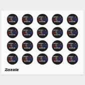 Sticker Rond Aimez l'Amérique (Feuille)