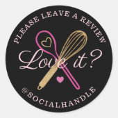 Sticker Rond Aimez-le? Laisser Un Avis Boulangerie Whisk & Spoo (Devant)