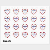 Sticker Rond Aimez ma grand-mère (Feuille)