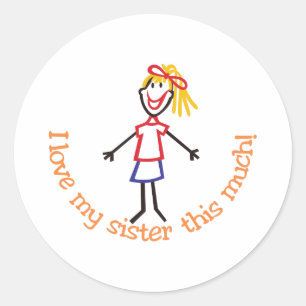 Sticker Rond Aimez ma soeur