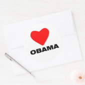 Sticker Rond Aimez Obama (Enveloppe)
