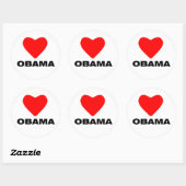 Sticker Rond Aimez Obama (Feuille)