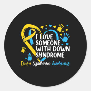 Sticker Rond Aimez Quelqu'Un Avec Le Syndrome De Down S