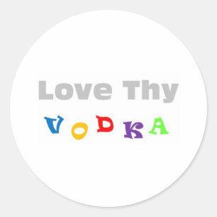 Sticker Rond Aimez Votre Vodka