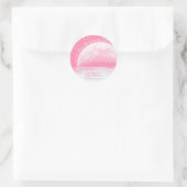 Sticker Rond Aimez-Vous À La Lune & Retour Baby shower Fille Ro (Sac)