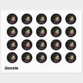 Sticker Rond Aimez-vous ce Noël Chat de Noël Mignon (Feuille)