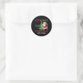 Sticker Rond Aimez-vous ce Noël Chat de Noël Mignon (Sac)