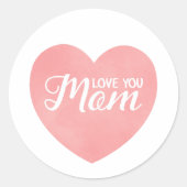 Sticker Rond Aimez-vous maman texte, la conception du coeur de  (Devant)