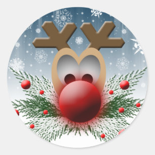 Sticker Rond Ainsi Il Glisse Noël Noël Noël Noël Noël Noël Renn