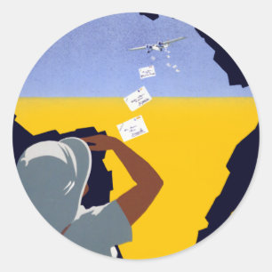 Sticker Rond Air Afrique : L'Afrique Francaise