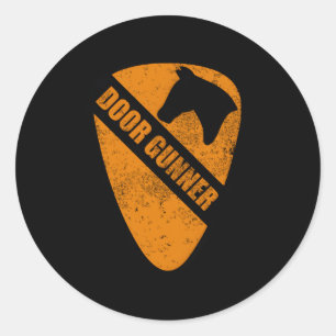 Sticker Rond Air Cav Vietnam Porte Gunner en état de détresse