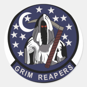 Sticker Rond AIR FORCE BLACK OPS AREA 51 4451st GRIM REAPERS ST