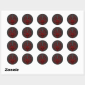 Sticker Rond Aire d'incendie (Feuille)