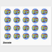 Sticker Rond Airedale_Cadeaux D'Agilité (Feuille)