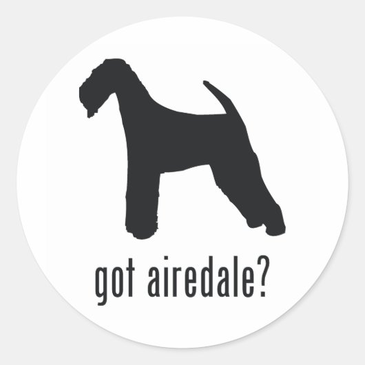 Sticker Rond Airedale Terrier (Devant)
