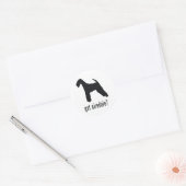 Sticker Rond Airedale Terrier (Enveloppe)