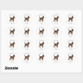 Sticker Rond Airedale terrier dog cartoon (Feuille)