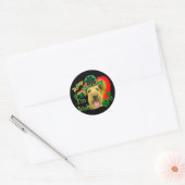 Sticker Rond Airedale Terrier St patrick (Enveloppe)