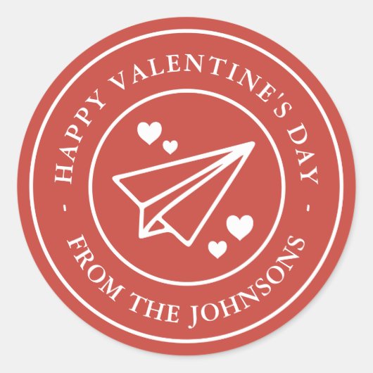 Sticker Rond Airmail Valentine (Devant)