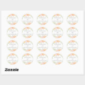 Sticker Rond Airy Floral Wreath Wedding (Feuille)