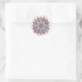 Sticker Rond Airy Mandala Happy Pink Purple Yellow (Sac)