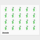 Sticker Rond Aisha Green (Feuille)