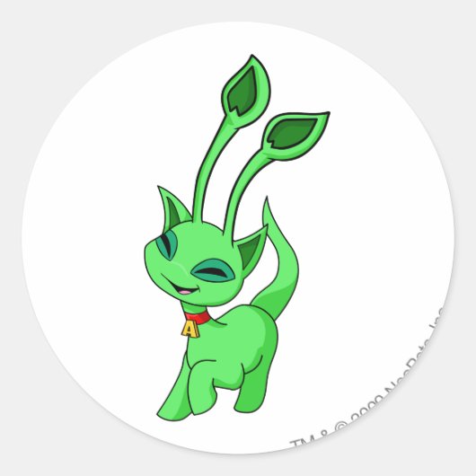 Sticker Rond Aisha Green (Devant)