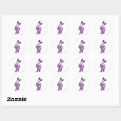 Sticker Rond Aisha Purple (Feuille)