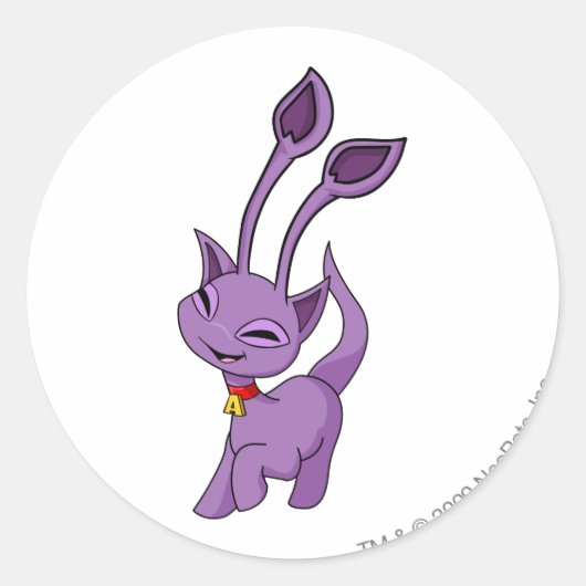 Sticker Rond Aisha Purple (Devant)