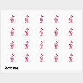 Sticker Rond Aisha rose caracolant (Feuille)