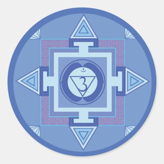 Sticker Rond Ajna Chakra Mandala (Devant)