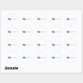 Sticker Rond Ajouter comme ami - Plus un (bleu) (Feuille)