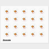 Sticker Rond Ajouter des extras de poisson (Feuille)