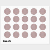 Sticker Rond Ajouter du Texte Design Moderne Élégant Rose Doré (Feuille)
