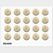 Sticker Rond Ajouter du texte Pansy Violet Or (Feuille)