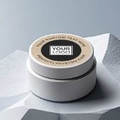 Sticker Rond Ajouter le logo Kraft look border business merci