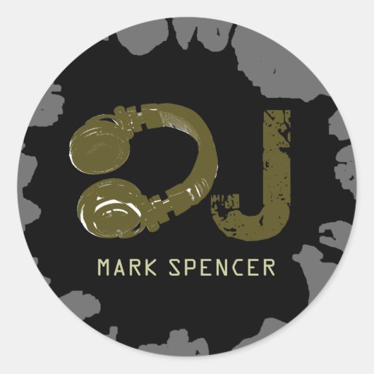 Sticker Rond ajouter le nom du DJ (Devant)