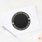 Sticker Rond Ajouter photo et nom Animaux de compagnie Memorial (Enveloppe)