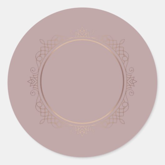Sticker Rond Ajouter Texte Design Moderne Élégant Rose Gold Vie (Devant)
